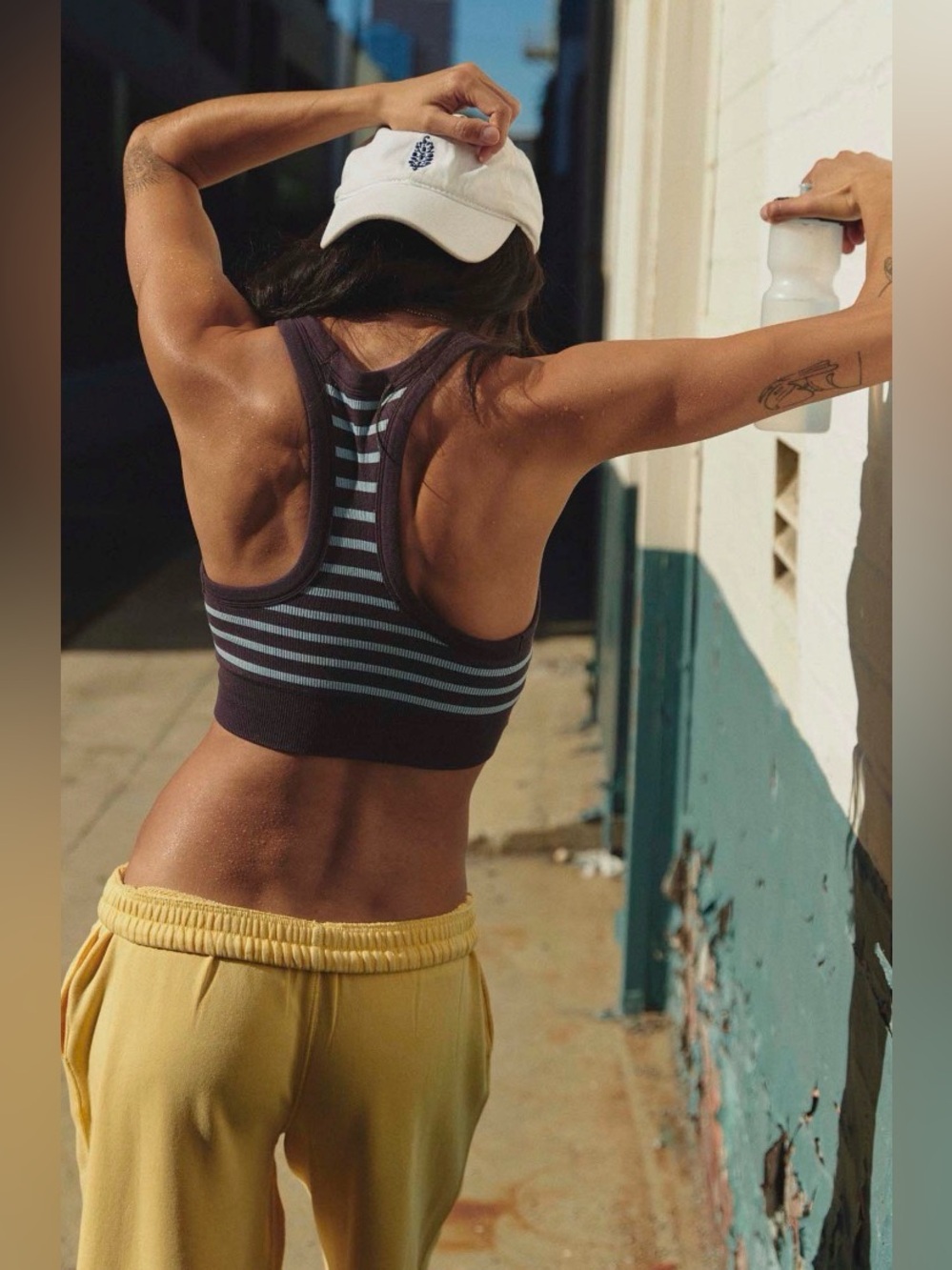 FP MOVEMENT by FREE PEOPLE FP Movement Women's Go To Striped BRA/SPORTS/CAMI - Picture 2 of 10